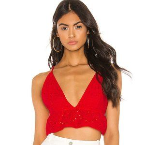 ✨ BNWT Red Crop Superdown Tank | Revolve